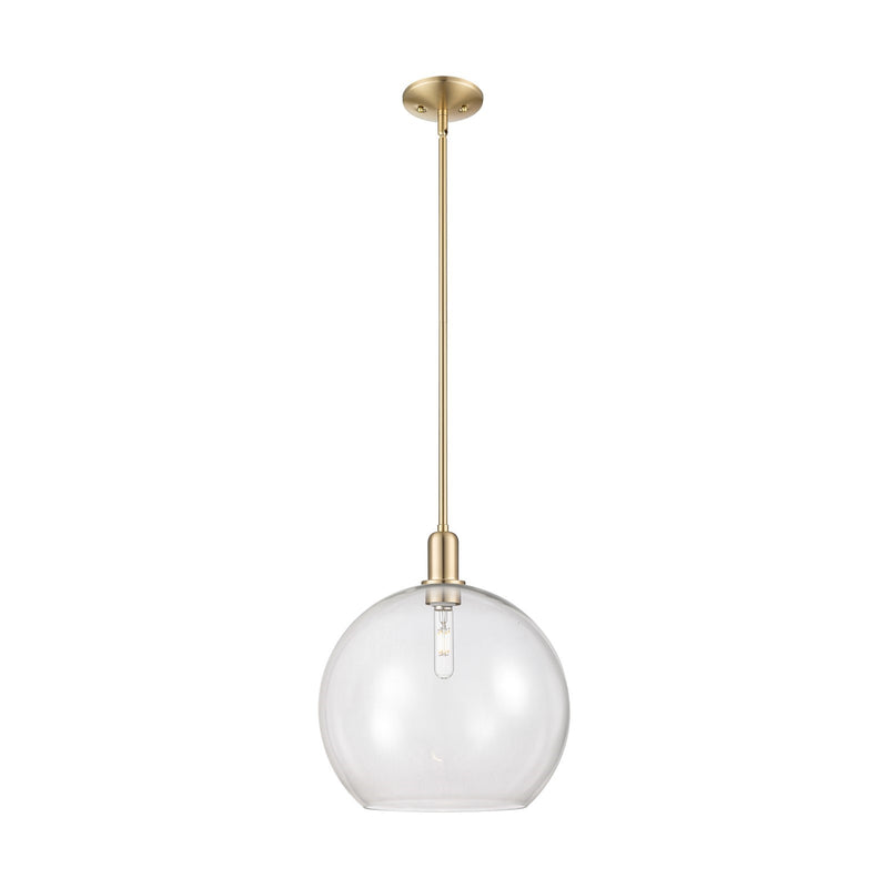 Innovations Athens 14in 1-Light Mini Pendant | Industrial Champagne Bronze Steel and Clear Glass | Kitchen Island & Dining Room | Model 716-1S-CB-G122-14