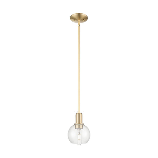 Innovations Athens 6in 1-Light Mini Pendant | Industrial Champagne Bronze Steel and Clear Glass | Kitchen Island & Dining Room | Model 716-1S-CB-G122-6