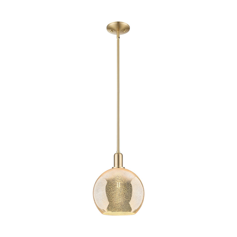 Innovations Athens 10in 1-Light Mini Pendant | Industrial Champagne Bronze Steel and Mercury Glass | Kitchen Island & Dining | Model 716-1S-CB-G128-10