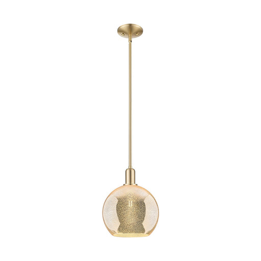 Innovations Athens 10in 1-Light Mini Pendant | Industrial Champagne Bronze Steel and Mercury Glass | Kitchen Island & Dining | Model 716-1S-CB-G128-10