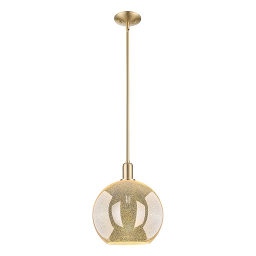 Innovations Athens 12in 1-Light Mini Pendant | Industrial Champagne Bronze Steel and Mercury Glass | Kitchen Island & Dining | Model 716-1S-CB-G128-12