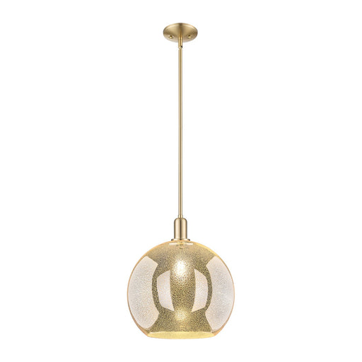 Innovations Athens 14in 1-Light Mini Pendant | Industrial Champagne Bronze Steel and Mercury Glass | Kitchen Island & Dining | Model 716-1S-CB-G128-14