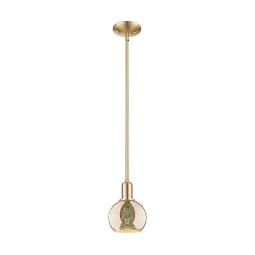 Innovations Athens 6in 1-Light Mini Pendant | Industrial Champagne Bronze Steel and Mercury Glass | Kitchen Island & Dining Room | Model 716-1S-CB-G128-6