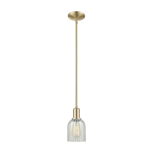 Innovations Caledonia 5in 1-Light Mini Pendant | Industrial Champagne Bronze Steel and Mouchette Glass | Kitchen Island & Dining | Model 716-1S-CB-G2511
