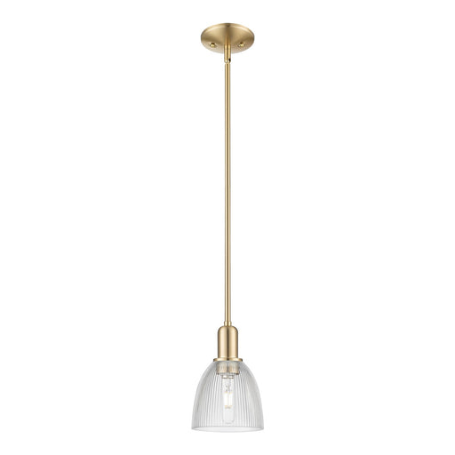 Innovations Castile 6in 1-Light Mini Pendant | Industrial Champagne Bronze Steel and Clear Glass | Kitchen Island & Dining Room | 6 | Model 716-1S-CB-G382