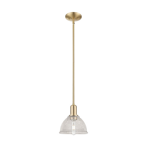Innovations Arietta 8in 1-Light Mini Pendant | Industrial Champagne Bronze Steel and Clear Glass | Kitchen Island & Dining Room | 8 | Model 716-1S-CB-G422