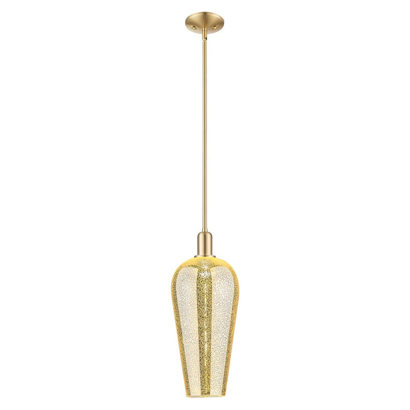 Innovations Chelsea 8" Stem Mini Pendant, Bronze/Mercury - 716-1S-CB-G456-8ME