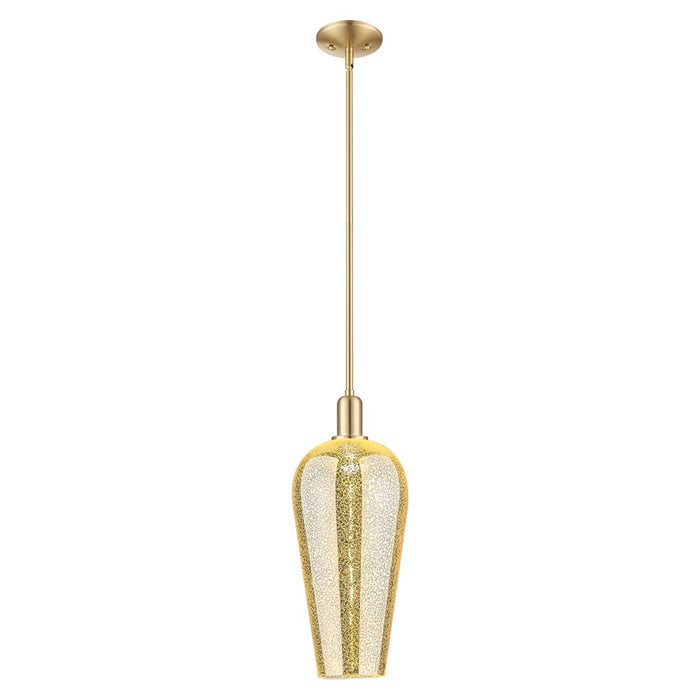 Innovations Chelsea 8" Stem Mini Pendant, Bronze/Mercury - 716-1S-CB-G456-8ME