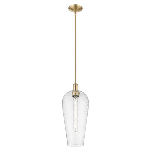 Innovations Chelsea 1Lt 8" Stem Mini Pendant, Bronze/Seedy - 716-1S-CB-G456-8SDY