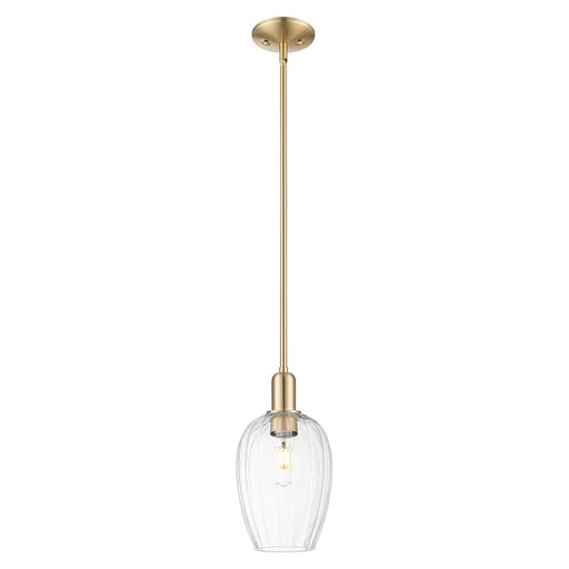 Innovations Preston 6" Flute Stem Mini Pendant, BZ/Clear - 716-1S-CB-G457-6CL