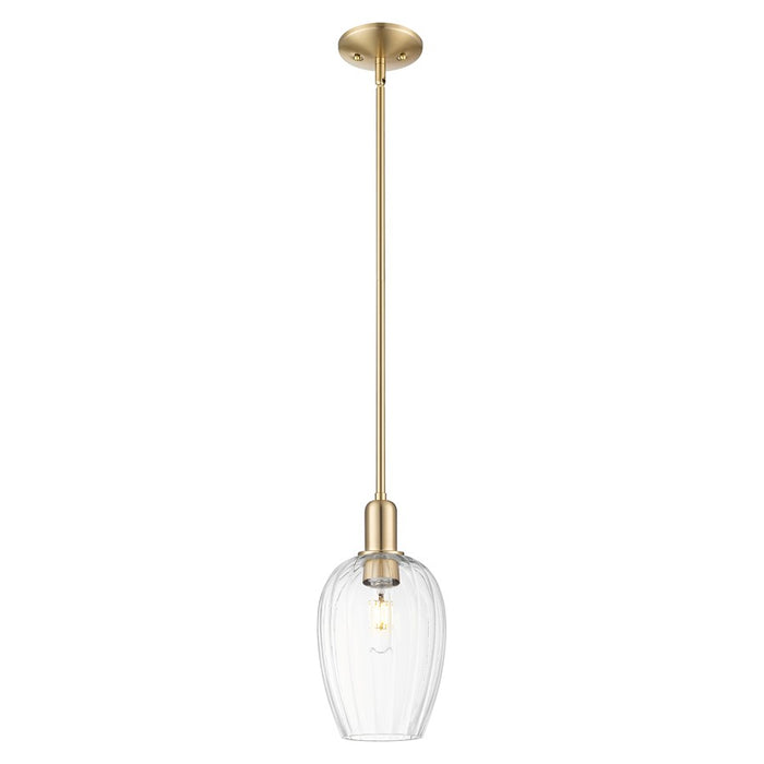 Innovations Preston 6" Flute Stem Mini Pendant, BZ/Clear - 716-1S-CB-G457-6CL