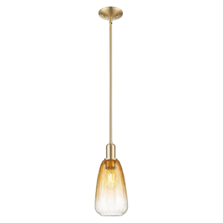 Innovations Brookhaven Almond 6" Stem Mini Pendant, BZ/AM - 716-1S-CB-G480-6AM