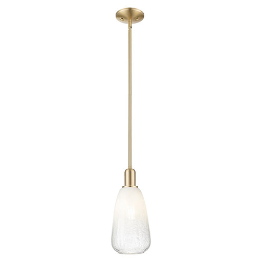Innovations Brookhaven Almond 6" Stem Mini Pendant, BZ/Opal - 716-1S-CB-G480-6OP