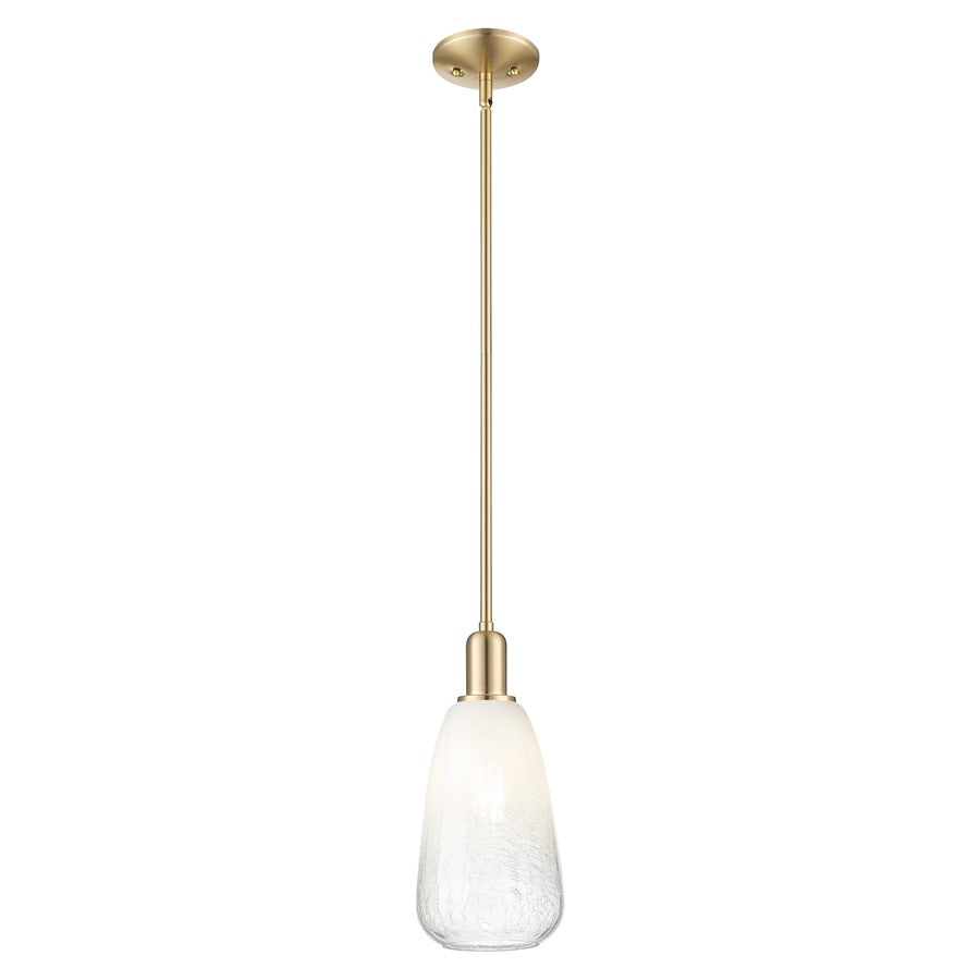 Innovations Brookhaven Almond 6" Stem Mini Pendant, BZ/Opal - 716-1S-CB-G480-6OP