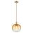 Innovations Brookhaven Sphere 10" Stem Mini Pendant, BZ/AM - 716-1S-CB-G481-10AM