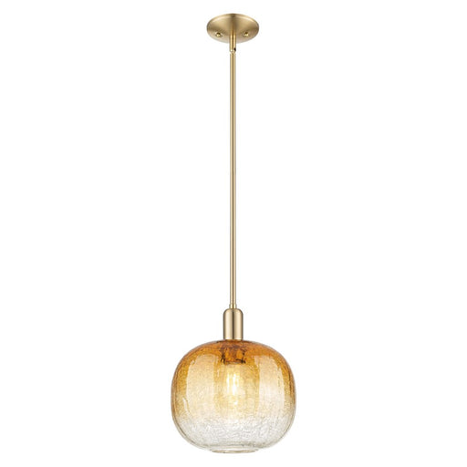 Innovations Brookhaven Sphere 10" Stem Mini Pendant, BZ/AM - 716-1S-CB-G481-10AM