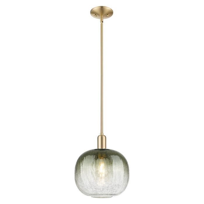 Innovations Brookhaven Sphere 10" Stem Mini Pendant, BZ/ST - 716-1S-CB-G481-10SL