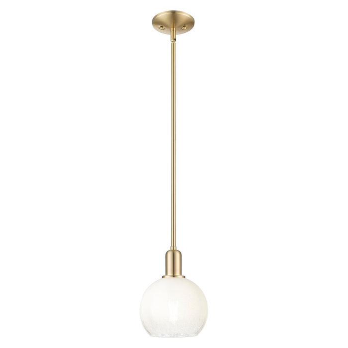 Innovations Brookhaven Globe 8" Stem Mini Pendant, BZ/Opal - 716-1S-CB-G483-8OP