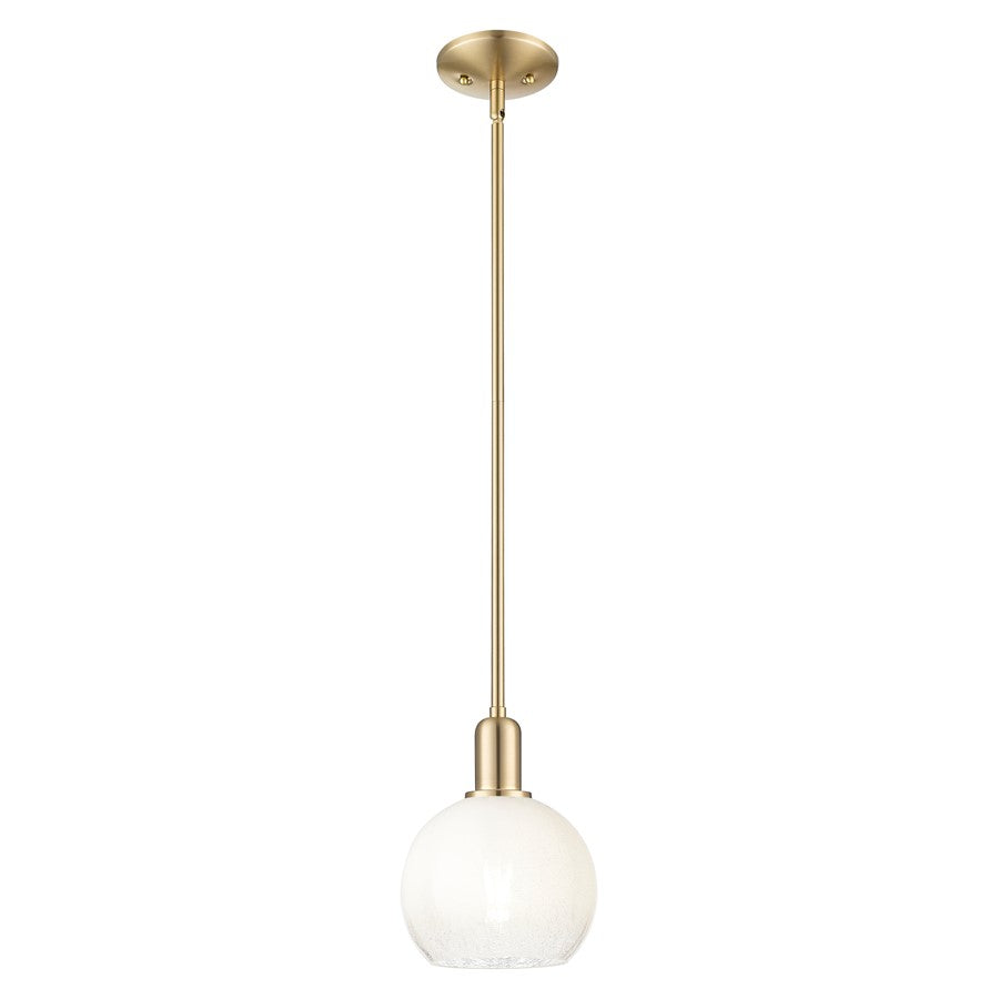 Innovations Brookhaven Globe 8" Stem Mini Pendant, BZ/Opal - 716-1S-CB-G483-8OP