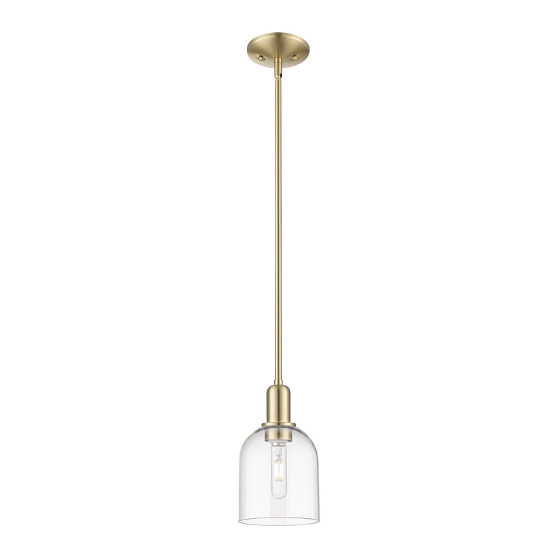Innovations Bella 6in 1-Light Mini Pendant | Industrial Champagne Bronze Steel and Clear Glass | Kitchen Island & Dining Room | Model 716-1S-CB-G558-6CL