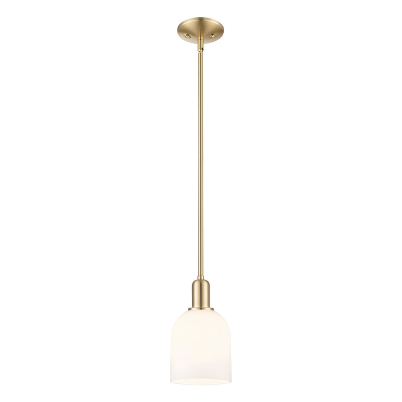 Innovations Bella 6in 1-Light Mini Pendant | Industrial Champagne Bronze Steel and White Glass | Kitchen Island & Dining Room | Model 716-1S-CB-G558-6GWH