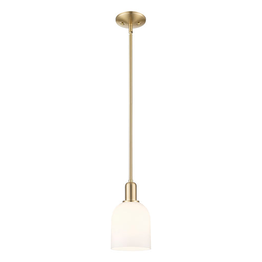 Innovations Bella 6in 1-Light Mini Pendant | Industrial Champagne Bronze Steel and White Glass | Kitchen Island & Dining Room | Model 716-1S-CB-G558-6GWH