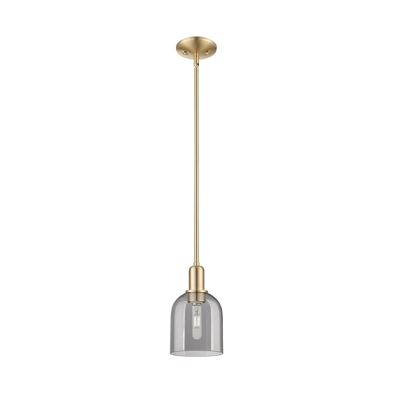 Innovations Bella 6in 1-Light Mini Pendant | Industrial Champagne Bronze Steel and Light Smoke Glass | Kitchen Island & Dining | Model 716-1S-CB-G558-6SM