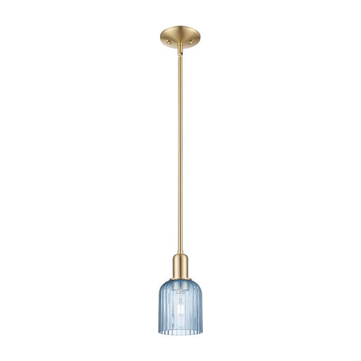 Innovations Bridal Veil 1Lt 5" Stem Mini Pendant, CBZ/Blue - 716-1S-CB-G559-5BL
