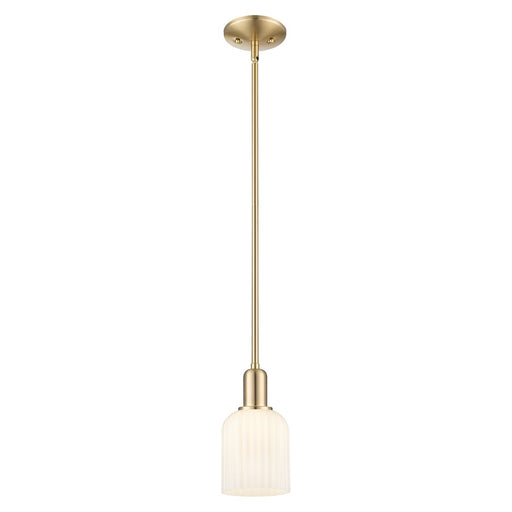 Innovations Bridal Veil 5" Stem Mini Pendant, Bronze/White - 716-1S-CB-G559-5GWH