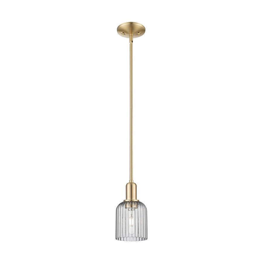 Innovations Bridal Veil 1Lt 5" Stem Mini Pendant, CBZ/Smoke - 716-1S-CB-G559-5SM
