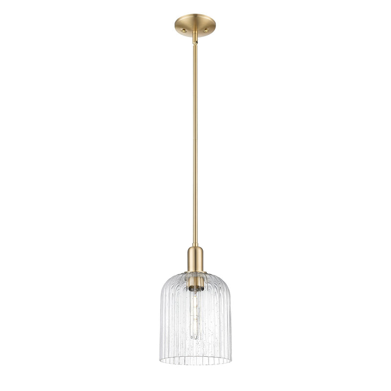 Innovations Bridal Veil 8in 1-Light Mini Pendant | Industrial Champagne Bronze Steel and Seedy Glass | Kitchen Island & Dining | Model 716-1S-CB-G559-8SDY
