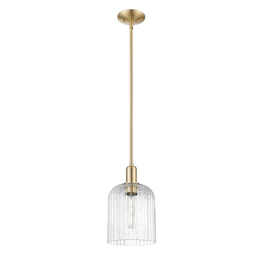 Innovations Bridal Veil 8in 1-Light Mini Pendant | Industrial Champagne Bronze Steel and Seedy Glass | Kitchen Island & Dining | Model 716-1S-CB-G559-8SDY