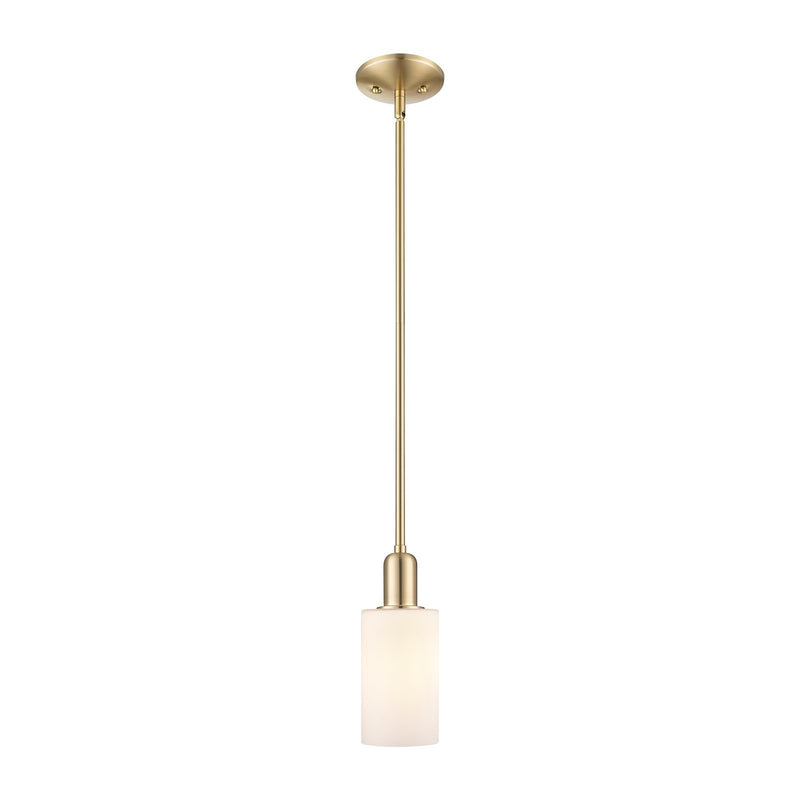 Innovations Clymer 4in 1-Light Mini Pendant | Industrial Champagne Bronze Steel and Matte White Glass | Kitchen Island & Dining | Model 716-1S-CB-G801
