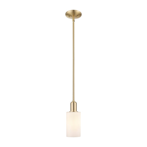 Innovations Clymer 4in 1-Light Mini Pendant | Industrial Champagne Bronze Steel and Matte White Glass | Kitchen Island & Dining | Model 716-1S-CB-G801