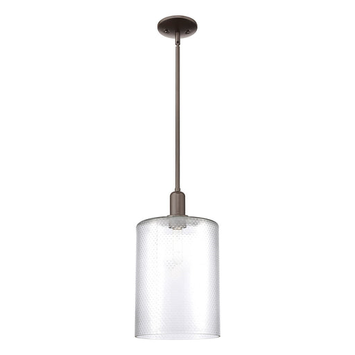 Innovations Cobbleskill 9in 1-Light Mini Pendant | Industrial Oil Rubbed Bronze Steel and Clear Glass | Kitchen Island & Dining | Model 716-1S-OB-G112-L