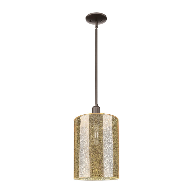 Innovations Cobbleskill 9in 1-Light Mini Pendant | Industrial Oil Rubbed Bronze Steel and Mercury Glass | Kitchen Island & Dining | Model 716-1S-OB-G116-L