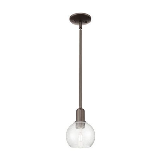 Innovations Athens 6in 1-Light Mini Pendant | Industrial Oil Rubbed Bronze and Seedy Glass | Kitchen Island & Dining Room | 5.88 | Model 716-1S-OB-G124-6