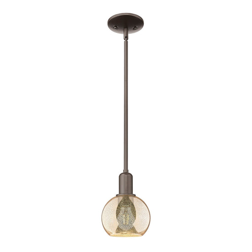 Innovations Athens 6in 1-Light Mini Pendant | Industrial Oil Rubbed Bronze and Mercury Glass | Kitchen Island & Dining Room | Model 716-1S-OB-G128-6