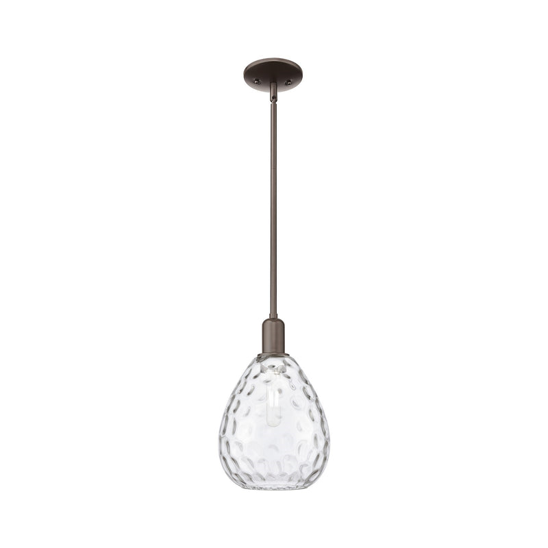 Innovations Waverly 8in 1-Light Mini Pendant | Industrial Oil Rubbed Bronze Steel and Clear Glass | Kitchen Island & Dining Room | Model 716-1S-OB-G372