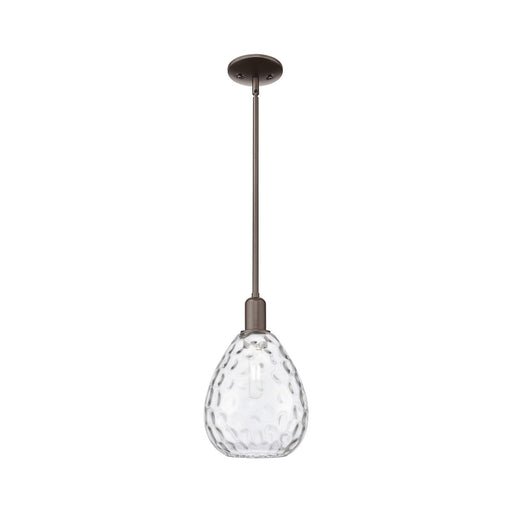 Innovations Waverly 8in 1-Light Mini Pendant | Industrial Oil Rubbed Bronze Steel and Clear Glass | Kitchen Island & Dining Room | Model 716-1S-OB-G372