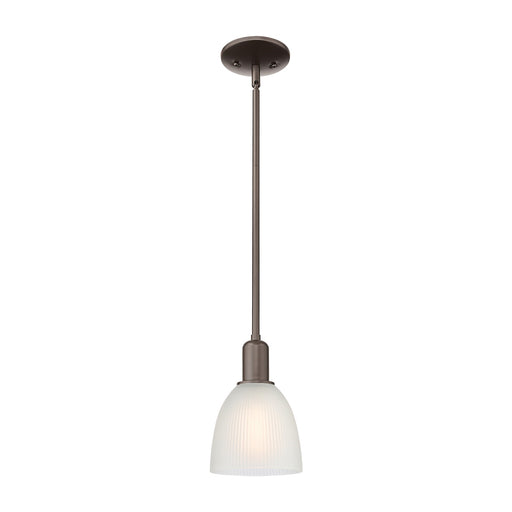 Innovations Castile 6in 1-Light Mini Pendant | Industrial Oil Rubbed Bronze Steel and White Glass | Kitchen Island & Dining Room | Model 716-1S-OB-G381