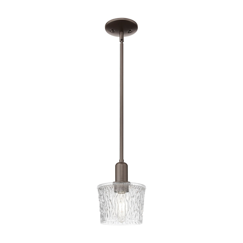 Innovations Niagara 7in 1-Light Mini Pendant | Industrial Oil Rubbed Bronze Steel and Clear Glass | Kitchen Island & Dining Room | Model 716-1S-OB-G402