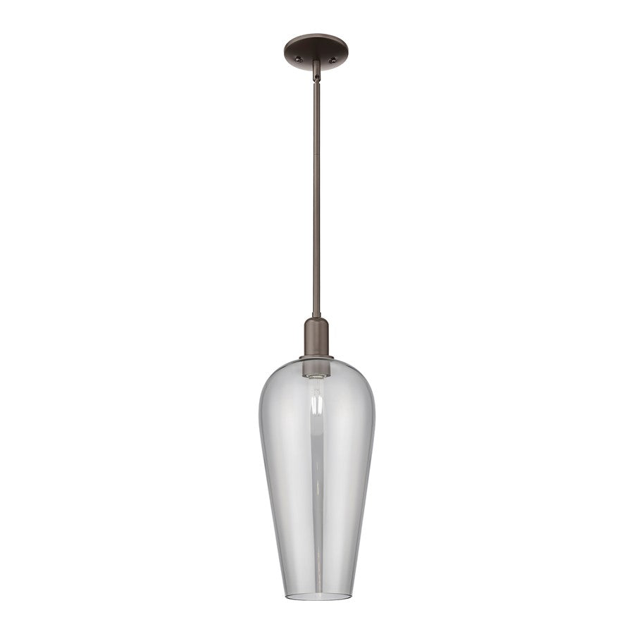 Innovations Chelsea 1Lt 8" Stem Mini Pendant, OB/Smoke - 716-1S-OB-G456-8SM