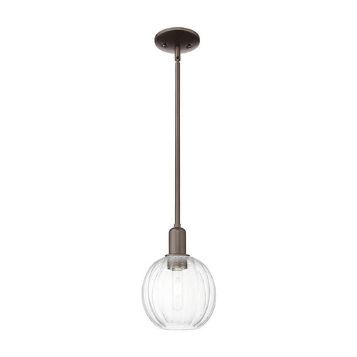 Innovations Preston 1Lt 7" Globe Stem Mini Pendant, OB/CL - 716-1S-OB-G458-7CL