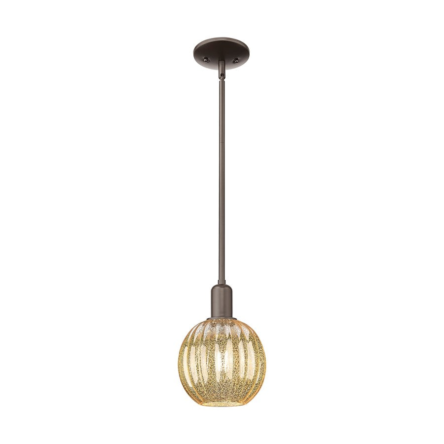 Innovations Preston 1Lt 7" Globe Stem Mini Pendant, OB/MC - 716-1S-OB-G458-7ME