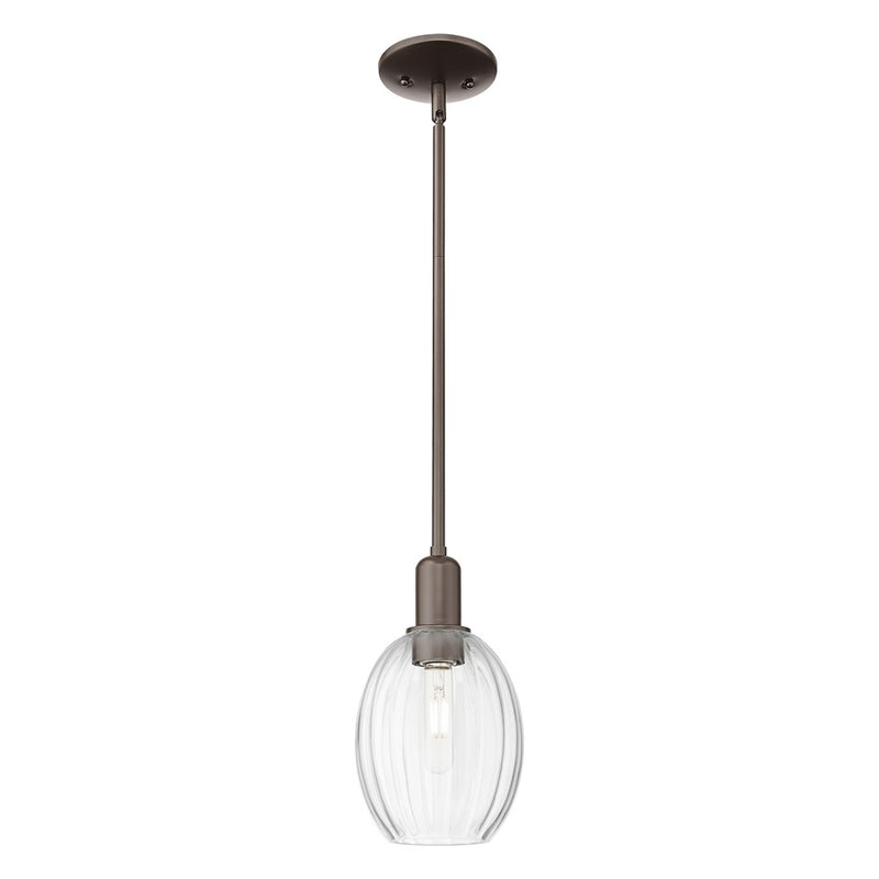Innovations Preston 1Lt 6" Bell Stem Mini Pendant, OB/Clear - 716-1S-OB-G459-6CL