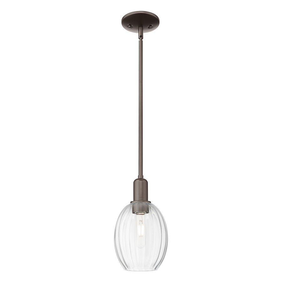 Innovations Preston 1Lt 6" Bell Stem Mini Pendant, OB/Clear - 716-1S-OB-G459-6CL