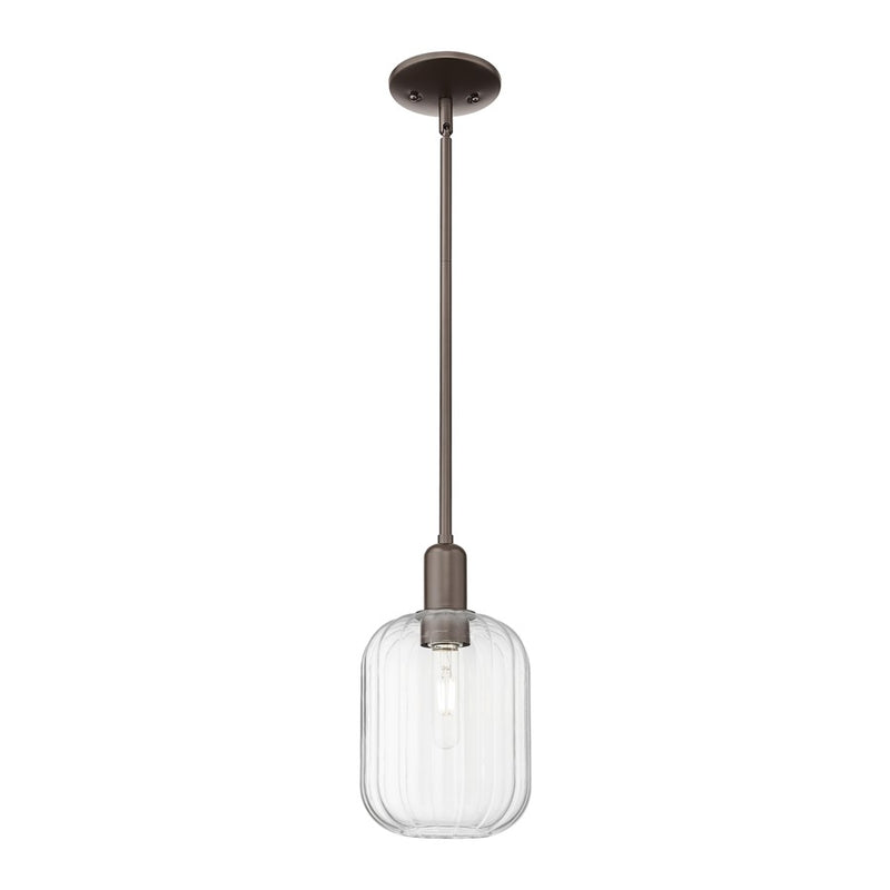 Innovations Preston 1Lt 7" Jar Stem Mini Pendant, OB/Clear - 716-1S-OB-G460-7CL