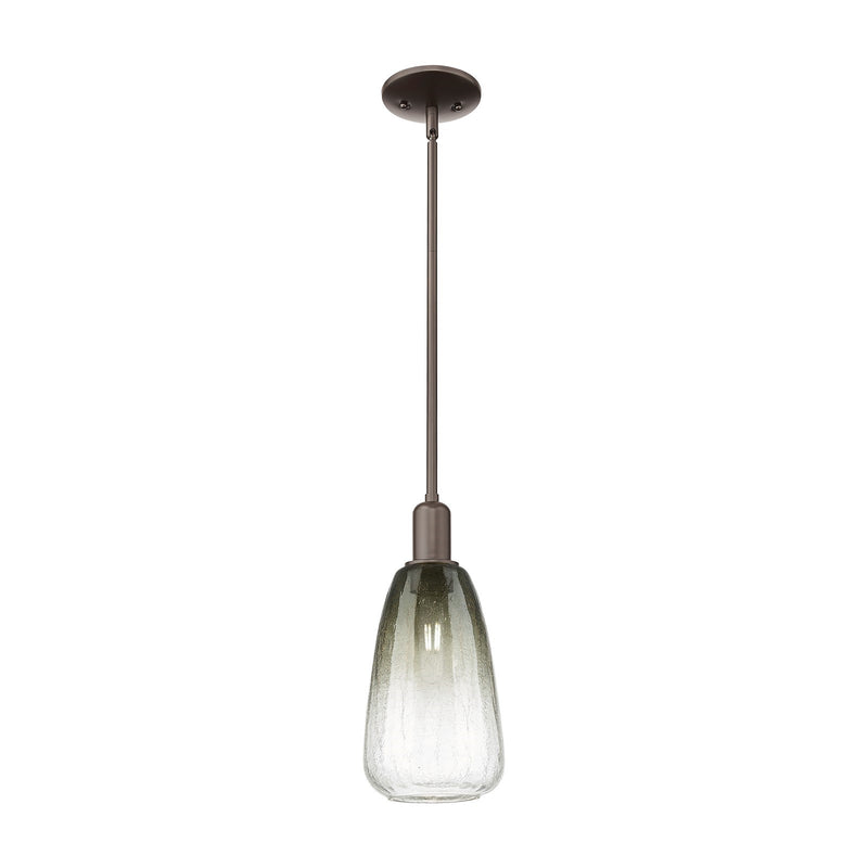 Innovations Brookhaven Almond 6in 1-Light Mini Pendant | Industrial Oil Rubbed Bronze and Slate Glass | Kitchen Island & Dining | Model 716-1S-OB-G480-6SL