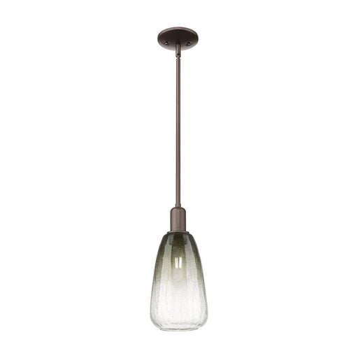 Innovations Brookhaven Almond 6in 1-Light Mini Pendant | Industrial Oil Rubbed Bronze and Slate Glass | Kitchen Island & Dining | Model 716-1S-OB-G480-6SL